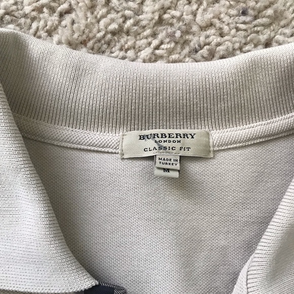 Men’s Burberry London Classic Fit Polo Medium - Picture 7 of 12
